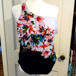 Swimsuits for All over the shoulder one piece swim suit